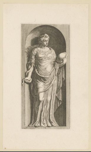 Statue of Prudentia (Prudence) in the Courtroom of the Town Hall on the Dam