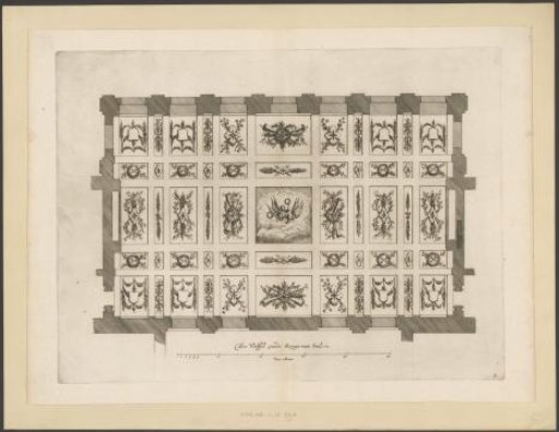 Ceiling of the War Council Chamber in the Town Hall on the Dam
