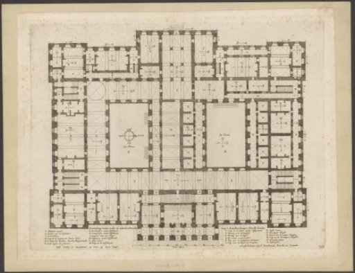 Ground plan of the ground floor ('first or lower floor') of the City Hall on the Dam