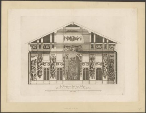 Eastern wall of the War Council Chamber in the Town Hall on the Dam
