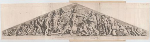 Relief on the tympanum on the rear facade of the Town Hall on the Dam