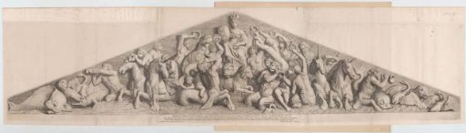 Relief on the tympanum on the front facade of the Town Hall on the Dam