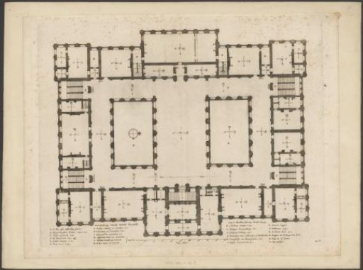 Ground plan of the first floor ('second floor') of the City Hall on the Dam
