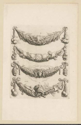 Four festoons in the galleries of the Town Hall on the Dam