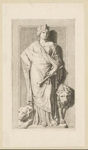 Statue of Cybele in the eastern gallery of the Town Hall on the Dam