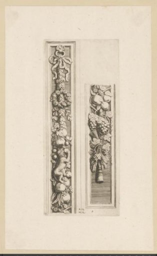 Pilaster festoon with monkey, fruit, flowers, and foliage between the gallery and the Burgerzaal in the Town Hall on the Dam