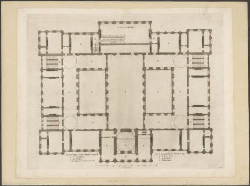 Ground plan of the second floor ('third floor') of the City Hall on the Dam