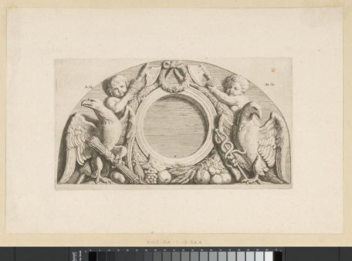 Lunette with putti, fasces, and eagles in the Burgerzaal of the Town Hall on the Dam