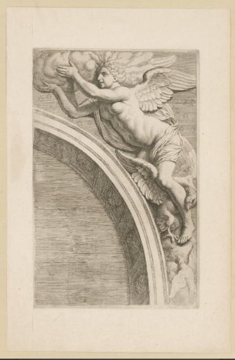Relief with the personification of the element Air above the arch in the Burgerzaal of the Town Hall on the Dam
