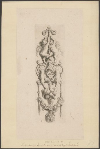 Festoon with attributes of the personification of the element Earth on the west side of the Burgerzaal in the Town Hall on the Dam