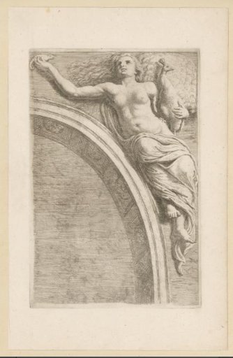 Relief with the personification of the element Air above the arch on the west side of the Burgerzaal in the Stadhuis on the Dam