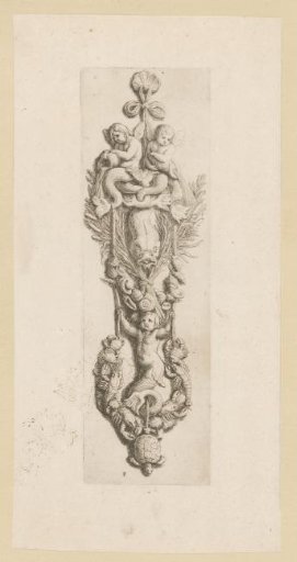 Festoon with attributes of the personification of the element Water on the west side of the Burgerzaal in the Stadhuis on the Dam