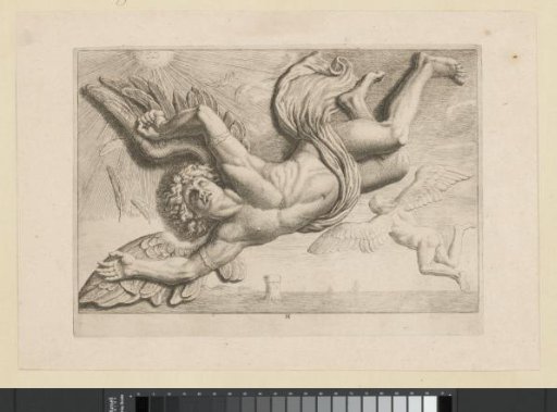 Relief with the fall of Icarus above the door to the Desolate Boedelkamer in the Stadhuis on the Dam