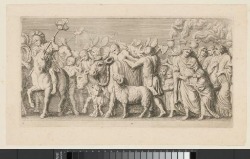 Frieze with the triumphal procession of Quintus Fabius Maximus on the mantelpiece in the Mayor's Chamber of the Town Hall on the Dam (third part)