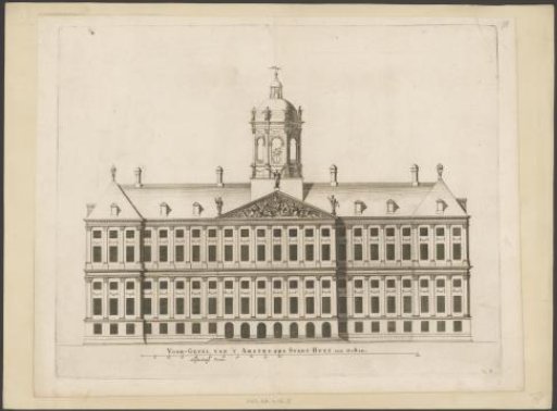 Facade (east side) of the Town Hall on the Dam