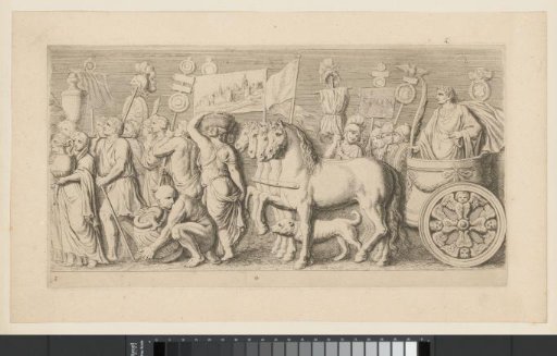 Frieze with the triumphal procession of Quintus Fabius Maximus on the mantelpiece in the Mayor's Chamber of the Town Hall on the Dam (fifth part)