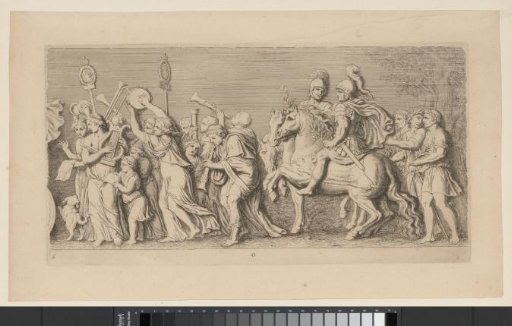 Frieze with the triumphal procession of Quintus Fabius Maximus on the mantelpiece in the Mayor's Chamber of the Town Hall on the Dam (sixth part)