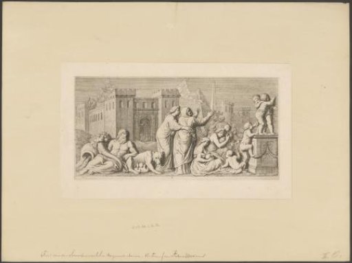 Frieze with the triumphal procession of Quintus Fabius Maximus on the mantelpiece in the Mayor's Chamber of the Town Hall on the Dam (first part)