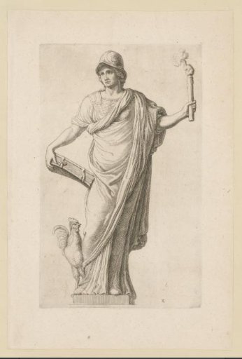 Statue of Vigilantia (Vigilance) on the rear facade of the Town Hall on the Dam
