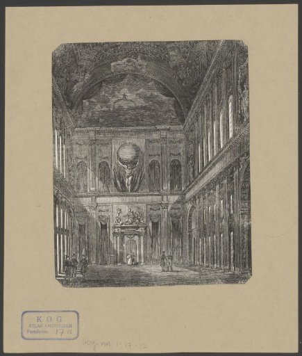 View of the west side of the Burgerzaal in the Palace on the Dam