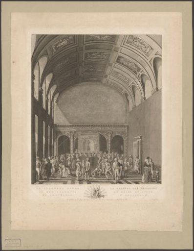 View of the interior of the Schepenzaal of the Stadhuis op de Dam