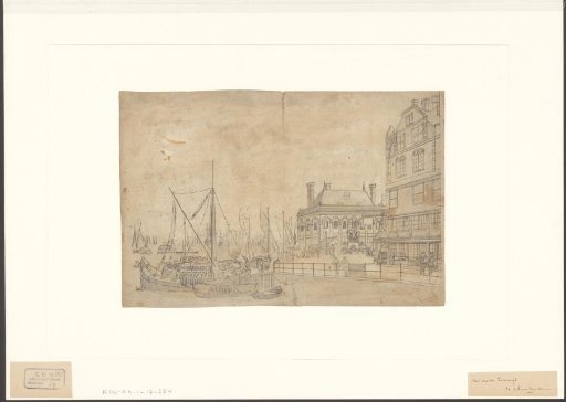 View of the Kampersteiger on the IJ, seen from the Nieuwe Brug towards Zeerecht