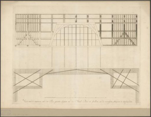 Design for the construction of the roof of the Burgerzaal in the Stadhuis op de Dam
