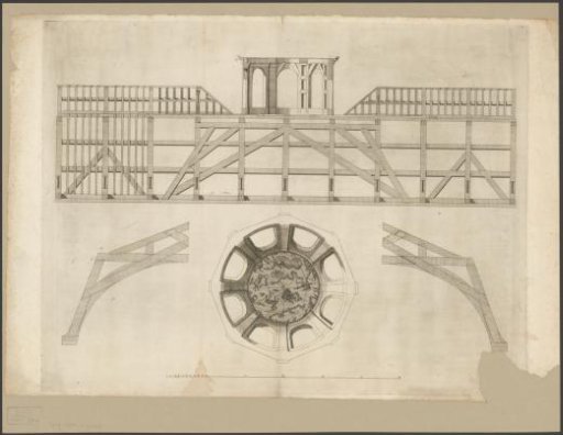 Unexecuted design for a dome in the Burgerzaal of the Stadhuis op de Dam