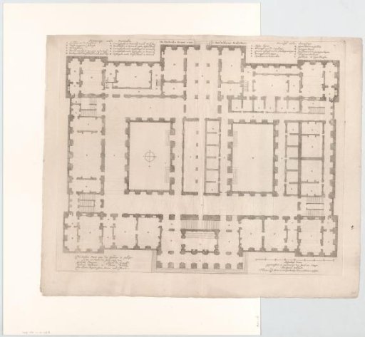 Ground plan of the ground floor (Lower Ground) of the Town Hall on the Dam