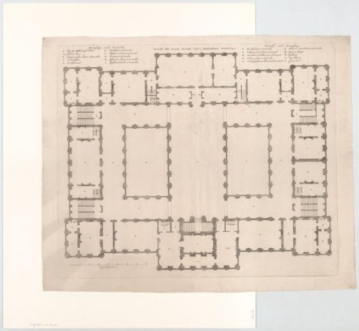 Ground plan of the first floor (Second/Upper Ground) of the Town Hall on the Dam
