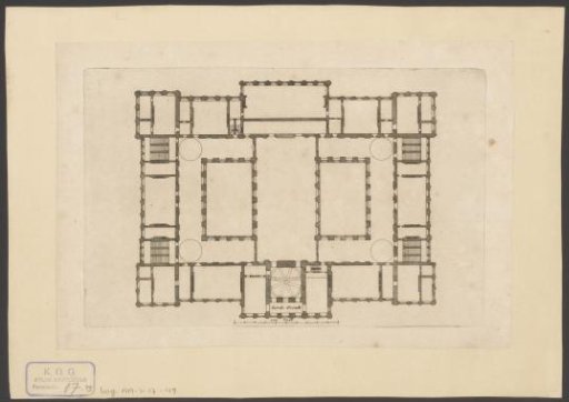Ground plan of the second floor (third ground) of the Town Hall on the Dam