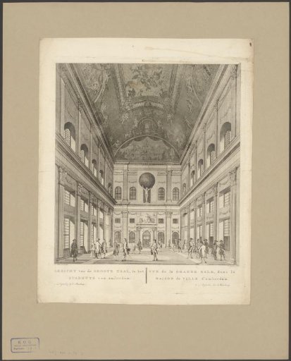View of the west side of the Burgerzaal in the Town Hall on the Dam