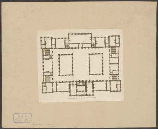 Ground plan of the first floor (second ground) of the Town Hall on the Dam