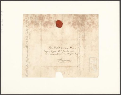 Letter to bailiff Jacobus van der Dussen, possibly regarding a text to be placed at an estate in Diemerdam