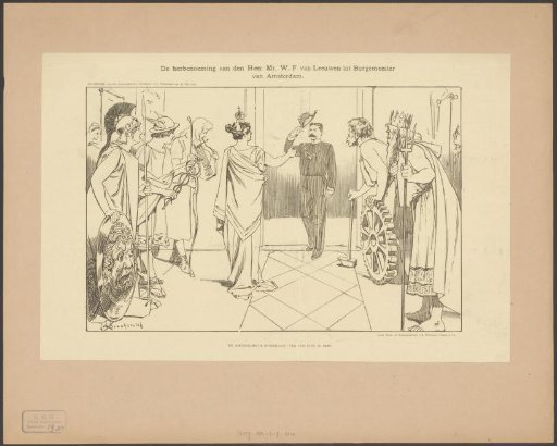 Satirical print on the reinstallation of Wilhelmus Frederik van Leeuwen as mayor