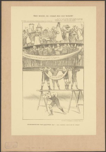 Satirical print on the departure of mayor Wilhelmus Frederik van Leeuwen in 1910