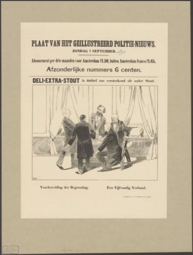 Caricature on the 1891 budget of the Amsterdam administration