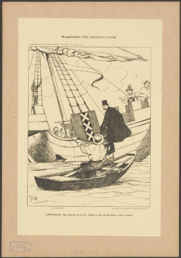 Satirical print on the departure of mayor Wilhelmus Frederik van Leeuwen