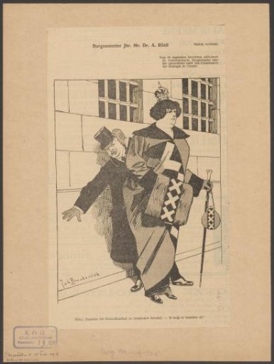 Satirical print on Antonie Röell