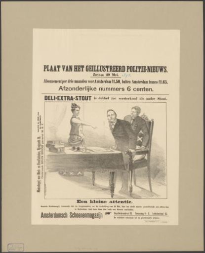 Caricature on the installation of Sjoerd Anne Vening Meinesz as mayor of Amsterdam