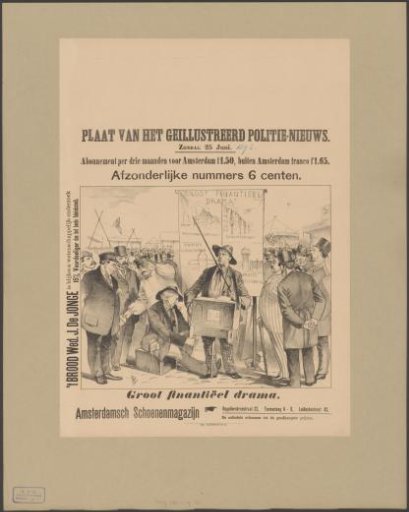 Caricature on the municipal expenditures of 1893