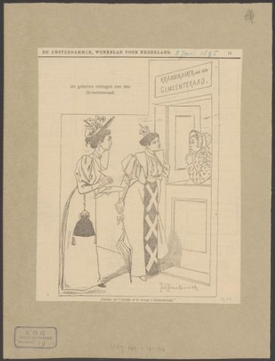 Caricature on the meetings of the municipal council