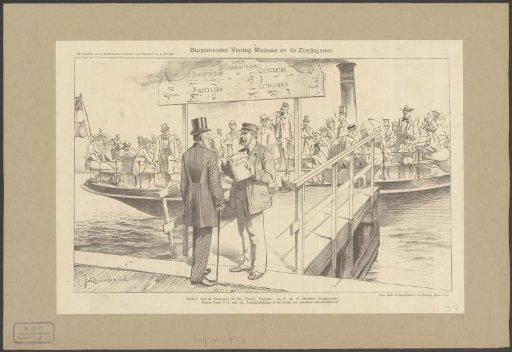 Caricature of mayor Sjoerd Vening Meinesz