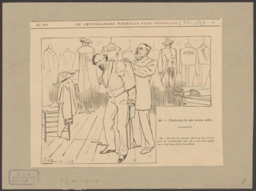 Caricature on the career of Gijsbert van Tienhoven