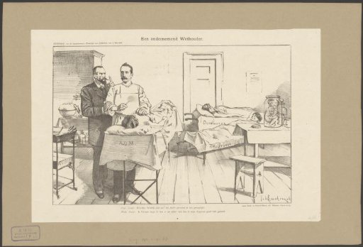 Caricature of Willem Treub