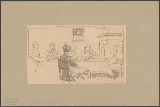 Satirical print on an absent mayor in 1901