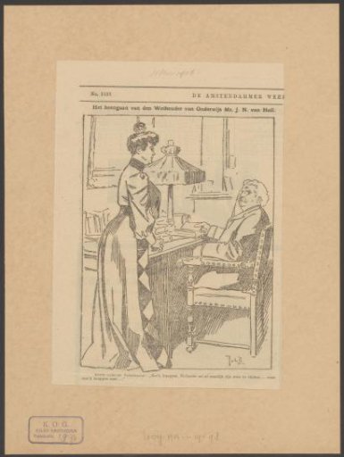 Satirical print on the departure of alderman Jacob Nicolaas van Hall
