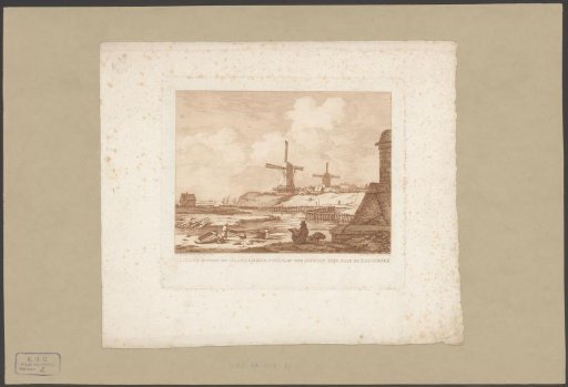 View outside the Haarlemmerpoort with a seated draftsman