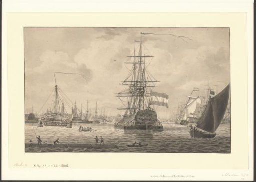 View of the harbor of Amsterdam