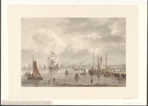 View of the IJ and Amsterdam from the Westerdoksdijk